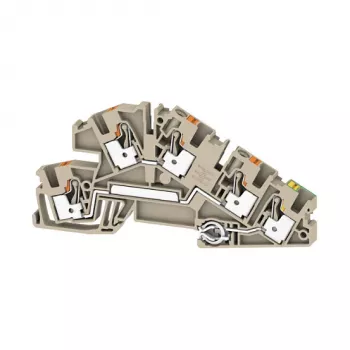 Weidmüller AITB 4 BB L-L-PE borne de carril de instalación, conexión por tornillo, 32A, 400V, negro
