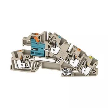 Weidmüller AITB 4 BB NDT-L-PE borne de carril de instalación, PUSH IN, 4 mm², gris