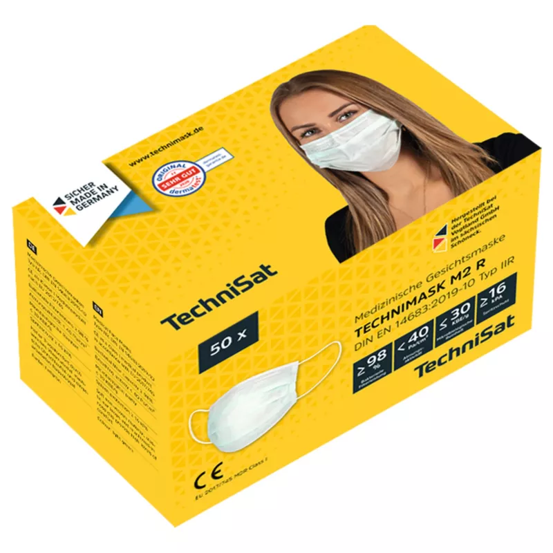 TECHNIMASK M2 R mascarilla médica tipo IIR, pack de 50, azul