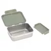 Lassig fiambrera infantil de acero inoxidable Happy Prints Oliv, 1 l, tapa de PP con anillo de silicona
