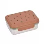 Lassig fiambrera infantil de acero inoxidable Happy Prints Karamell, 1 l, con separador, tapa de PP con anillo de silicona