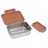 Lassig fiambrera infantil de acero inoxidable Happy Prints Karamell, 1 l, con separador, tapa de PP con anillo de silicona