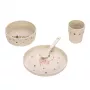Lassig vajilla infantil Little Mateys Spicy Orange, 4 piezas (plato, cuenco, vaso, cuchara), 70 % polipropileno y 30 % celulosa