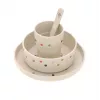 Lassig vajilla infantil Little Mateys Spicy Orange, 4 piezas (plato, cuenco, vaso, cuchara), 70 % polipropileno y 30 % celulosa