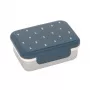 Lässig Happy Prints fiambrera infantil de acero inoxidable, 1 l, 17 x 13 x 6 cm, tapa de PP con anillo de silicona, azul oscuro