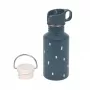Lassig Happy Prints botella de acero inoxidable con tapa deportiva adicional 500 ml azul marino