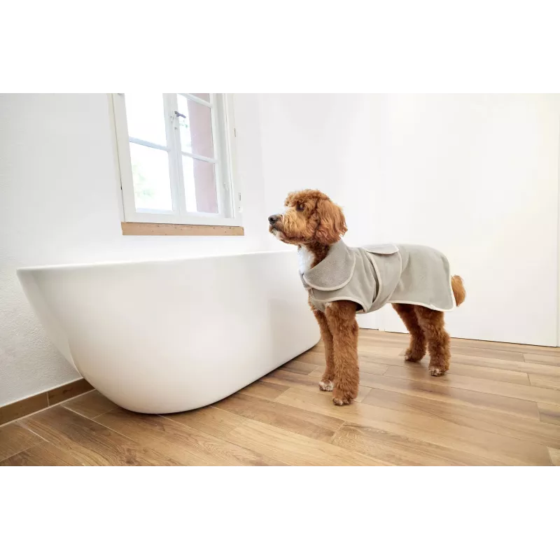 Albornoz para perros PALOPA Robi beige talla L
