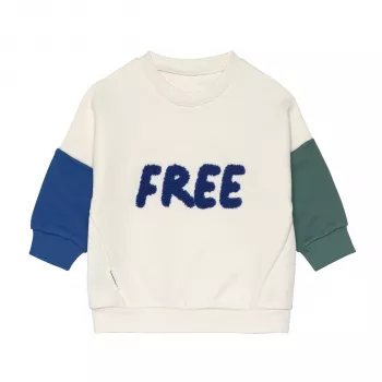 Sudadera con capucha de algodón orgánico Lassig Little Gang Free Milky 2-4 años