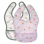 Lassig set de baberos impermeables 6m+ Happy Rascals Heart Lavender