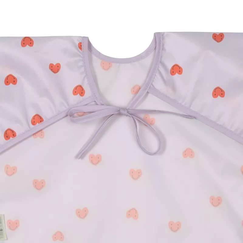 Baberos sin mangas con bolsillo recogemigas Lässig Happy Rascals Heart, 2 uds., 6-24 meses, poliéster impermeable