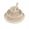 Set de vajilla infantil de 5 piezas Lassig Happy Rascals Heart lavanda