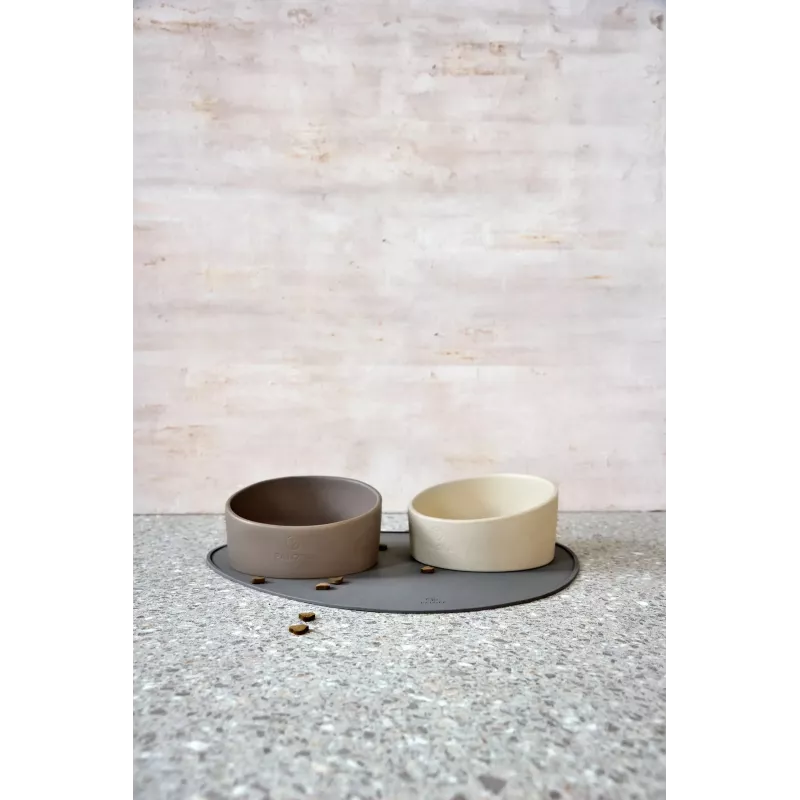 PALOPA Loua alfombrilla para comida de perros antracita