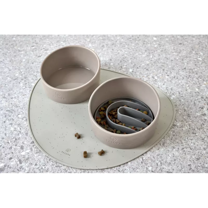 Comedero lento de silicona para perros PALOPA Yumo antracita