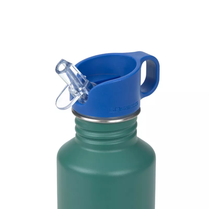 Lassig Botella de acero inoxidable con vertedor y asa 500 ml Little Gang Rainbow Green