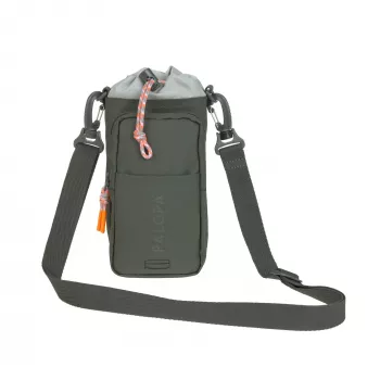PALOPA 2 en 1 bolsa para premios de perro y portabotellas Boudi Dark Olive