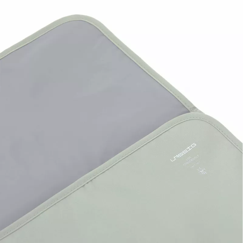 Lässig Green Label Bolsa cambiador, Leo, 18 x 2,5 x 25,5 cm, con cambiador impermeable, poliéster reciclado, Light Khaki