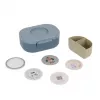 Lassig Fiambrera Style & Snack con compartimentos Pattern Party azul/verde