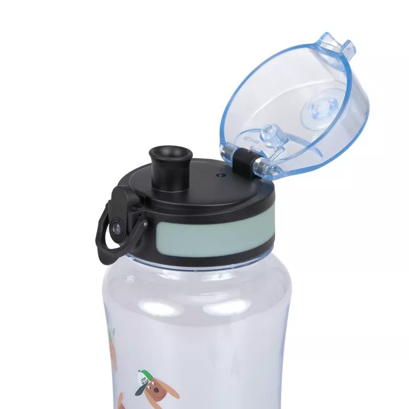 LASSIG Botella de tritán 420 ml Tiny Team Dog menta/azul