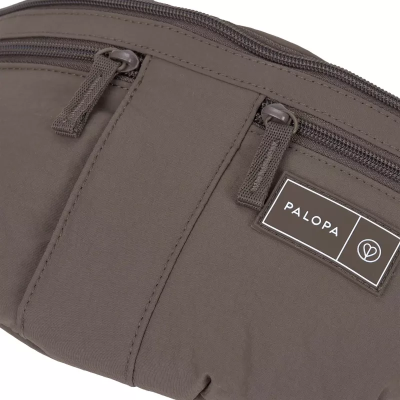 PALOPA Emma Bolsa de Premios para Perros Riñonera Nylon Arrugado Chocolate