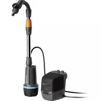 Gardena 14605-20 Bomba para Bidón de Lluvia a Batería 2400 ComfortAutomatic 18V P4A Set Completo
