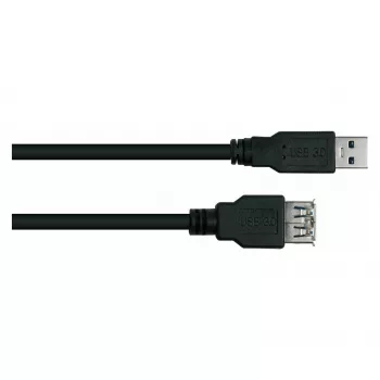 Cable de extensión USB 3.2 Gen 1 Kabelmeister Alcasa UK30P-ASA-010S, conector macho USB-A a conector hembra USB-A, 1 m, Negro