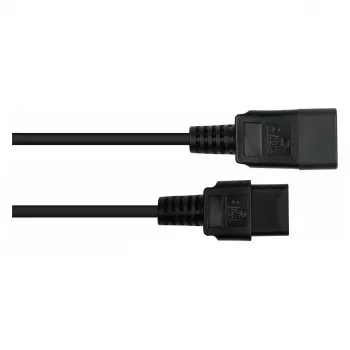 Kabelmeister Cable de extensión de alimentación C20 a C19, Black, 1,5m