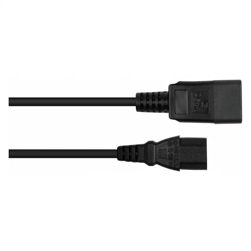 Cable de extensión Kabelmeister C20 a C13, Negro, 1,0 m