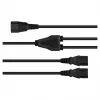 Kabelmeister cable de alimentación en Y de C14 a 2x C13, 0,3 m, negro