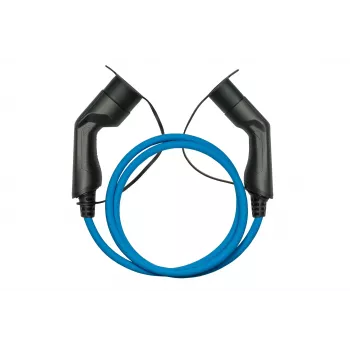Cable de carga para VE kabelmeister® Modo 3, conector Type 2 a conector hembra, trifásico, 16 A, 11 kW, Azul, 5 m