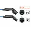 Cable de carga para VE kabelmeister® Modo 3, conector Type 2 a conector hembra, trifásico, 16 A, 11 kW, Azul, 5 m