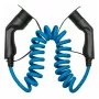 KABELMEISTER Cable alargador para VE Modo 3, conector Type 2 macho a hembra, trifásico, 32A, 22kW, cable en espiral, 5m, negro