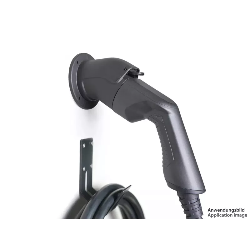 Soporte de pared kabelmeister para cable de carga para VE Type 2 - Negro