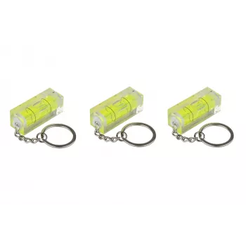 Nivel de burbuja mini Kabelmeister con anilla para llavero - Set de 3