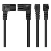 Cable de alimentación Kabelmeister con conector macho Schuko tipo E+F (acodado 90°) a conector hembra IEC C15 (recto), 1,8 m, Negro