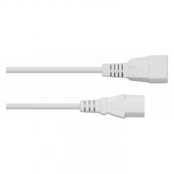 Cable IEC C14 a C13 de extensión 1m blanco