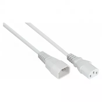 Cable IEC C14 a C13 de extensión 1m blanco