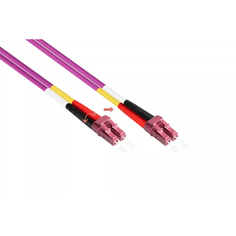 Kabelmeister Cable de conexión de fibra óptica multimodo OM4 Duplex LC/LC 3m