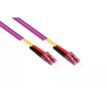 Cable de red de fibra óptica dúplex OM4 multimodo 50/125 LC/LC LSZH polaridad intercambiable