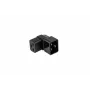 Adaptador de red C20 macho a C19 hembra acodado arriba/abajo - 16A 250V 4000W negro