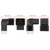 Adaptador de red C20 macho a C19 hembra acodado arriba/abajo - 16A 250V 4000W negro
