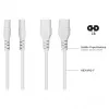 Kabelmeister alargador Euro clavija C8 a hembra C7, blanco, 5 m