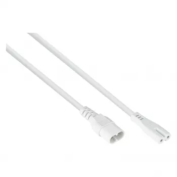 Kabelmeister alargador Euro clavija C8 a hembra C7, blanco, 5 m