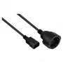 Cable de alimentación C14 a toma Schuko negro 0,5m