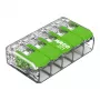 Conector compacto WAGO 221-425 5 conductores con palancas, transparente/naranja