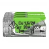 Conector compacto WAGO 221-423 3 conductores, 4 mm², transparente