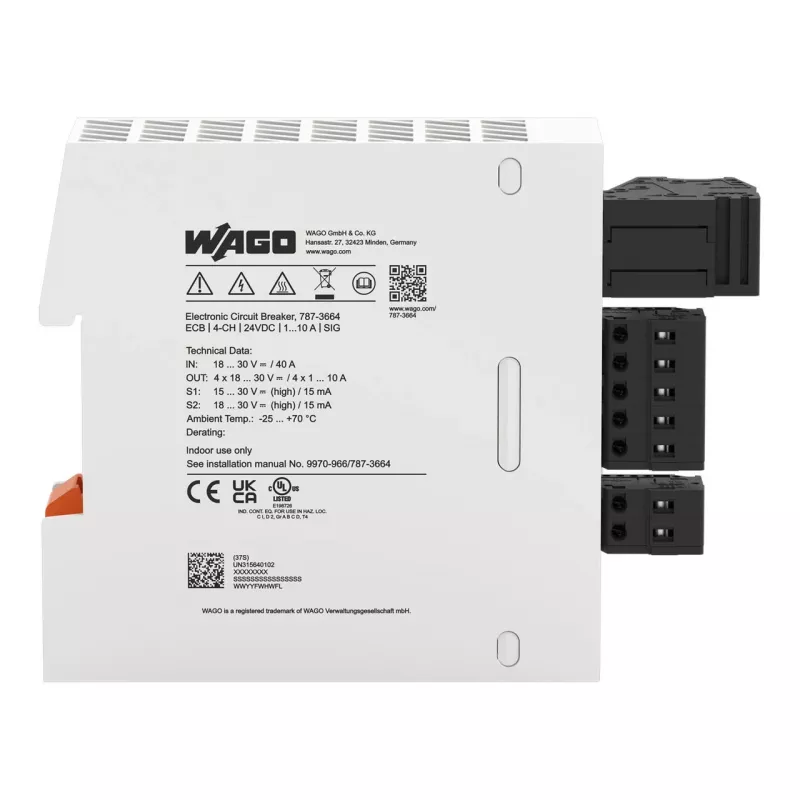 Interruptor de protección de línea electrónico WAGO 787-3664 4 canales 24 V DC