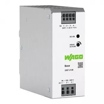 Fuente de alimentación conmutada primaria WAGO 2587-2146 Base 1 fase 24V 10A 240W carril DIN