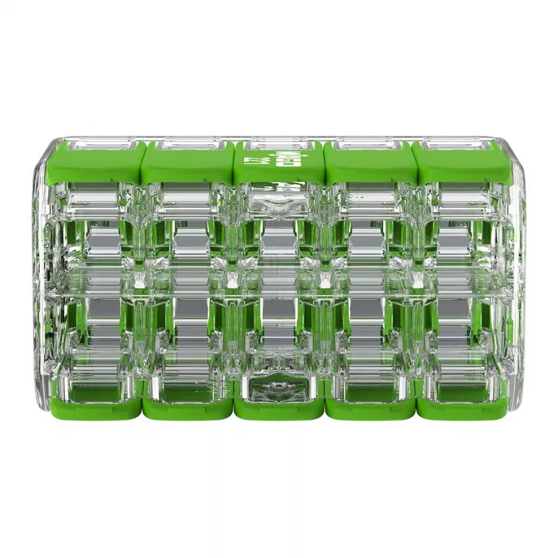 Conector WAGO 221-430 COMPACT 2 conductores, 0,2-4 mm², 15 unidades, Green Range