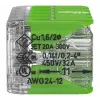 Conector WAGO 221-430 COMPACT 2 conductores, 0,2-4 mm², 15 unidades, Green Range