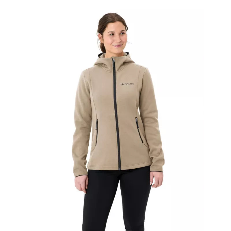 Sudadera con capucha de forro polar Vaude Idris para mujer Linen talla M